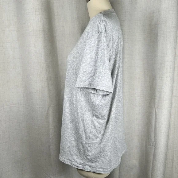 Skims Boyfriend Fit TShirt Heathered Gray Crewneck Women's XL Minimalist - Picture 4 of 8